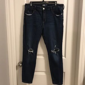 Old Navy distressed skinny rockstar jeans